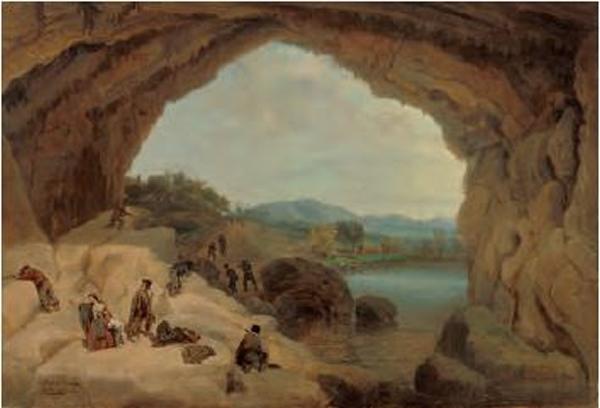 Emboscada a unos bandoleros en la cueva del Gato, Manuel Barrón y Carrillo, 1869, óleo sobre tela, Coleção Carmen Thyssen-Bornemisza, Madri.