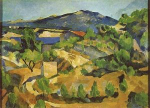 Montanha na Provence - Paul Cézanne Sua obra que demonstra que via formas geométricas na natureza e que serviu para o início do Cubismo. 